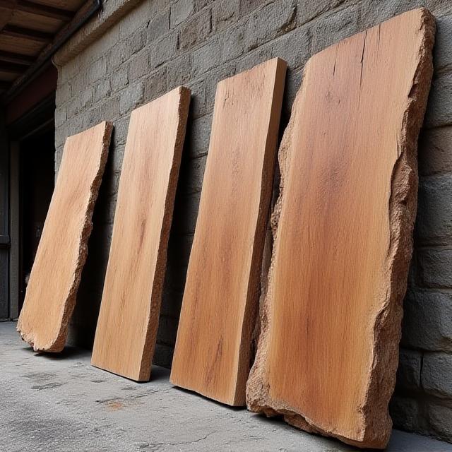 Selezione di legni pregiati grezzi